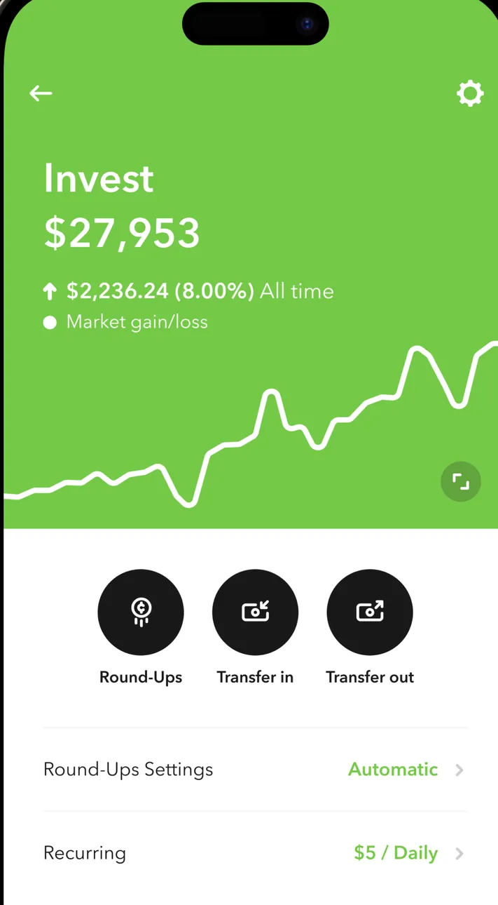 Acorns Invest account screen