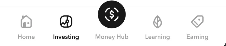 Acorns tab bar