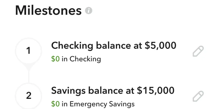 Acorns balance milestones