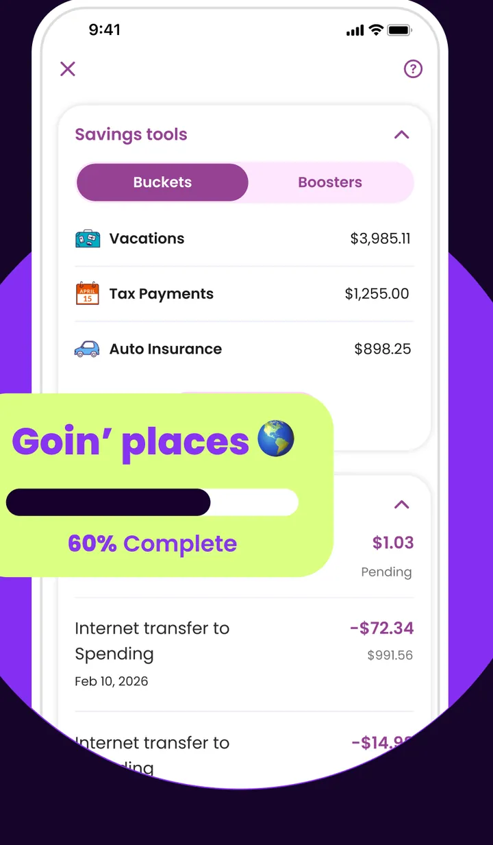 Ally savings buckets screen