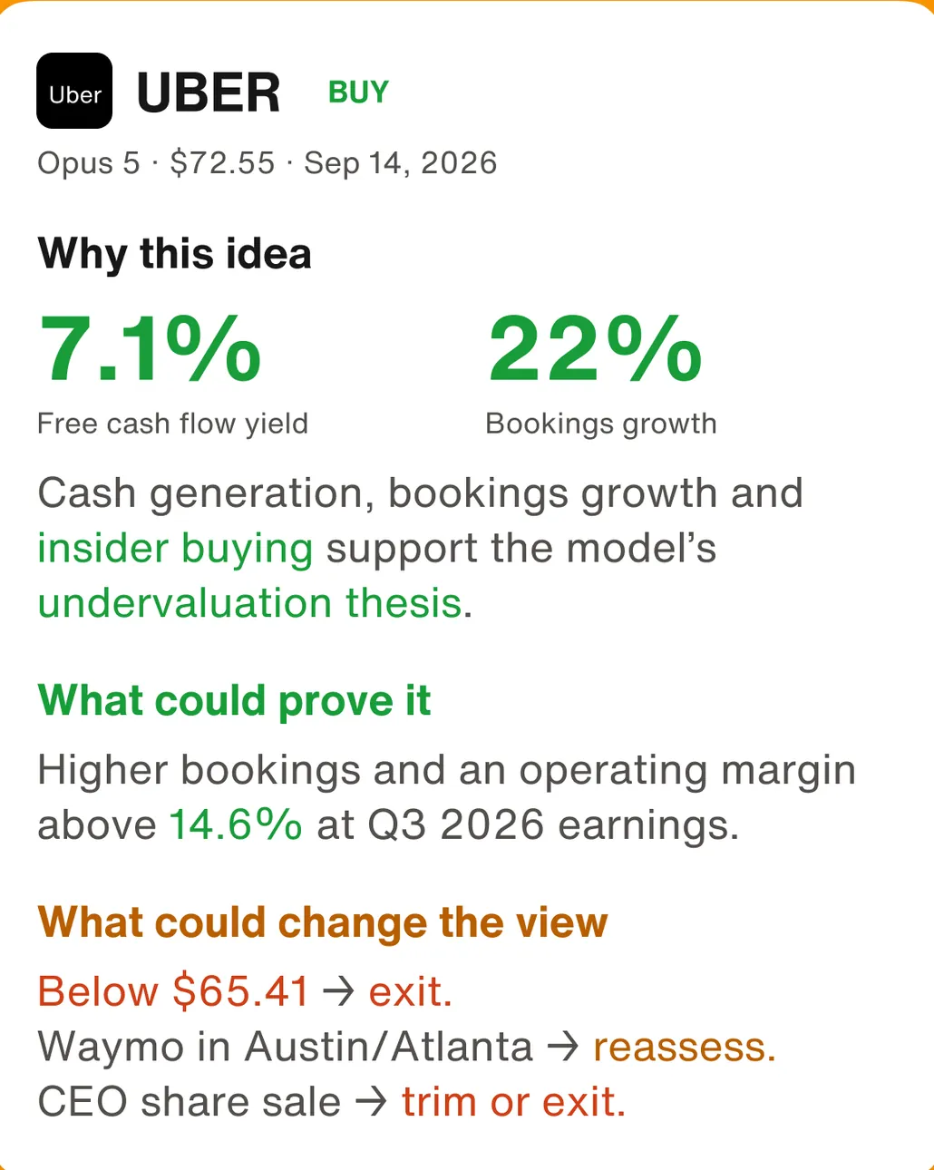 Bloom investing idea reasoning card