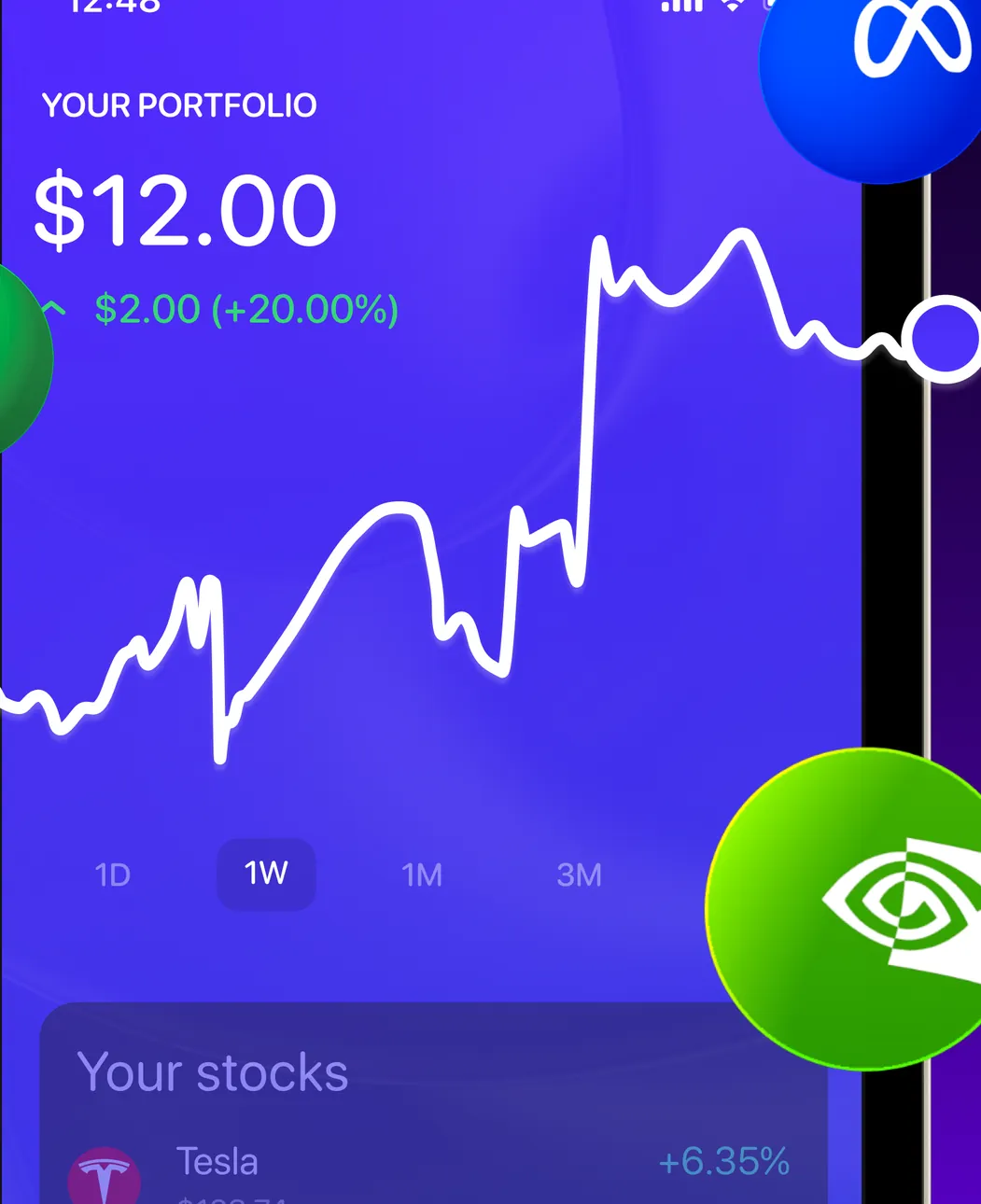 Bloom portfolio value on iPad