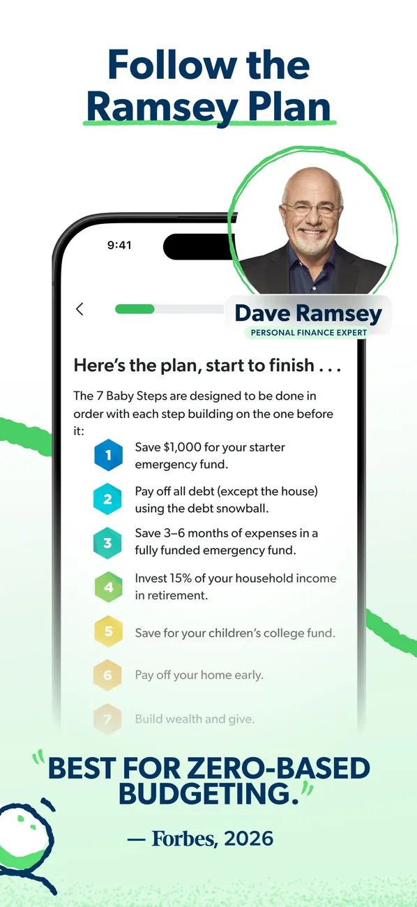 EveryDollar App Store image of the Baby Steps list