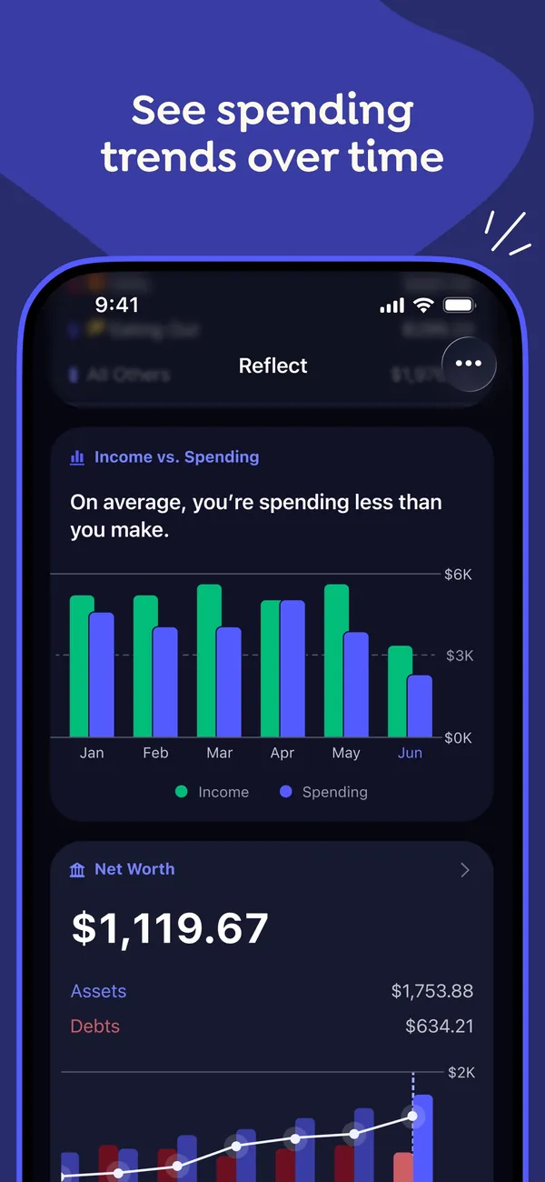 YNAB App Store image of the Reflect screen