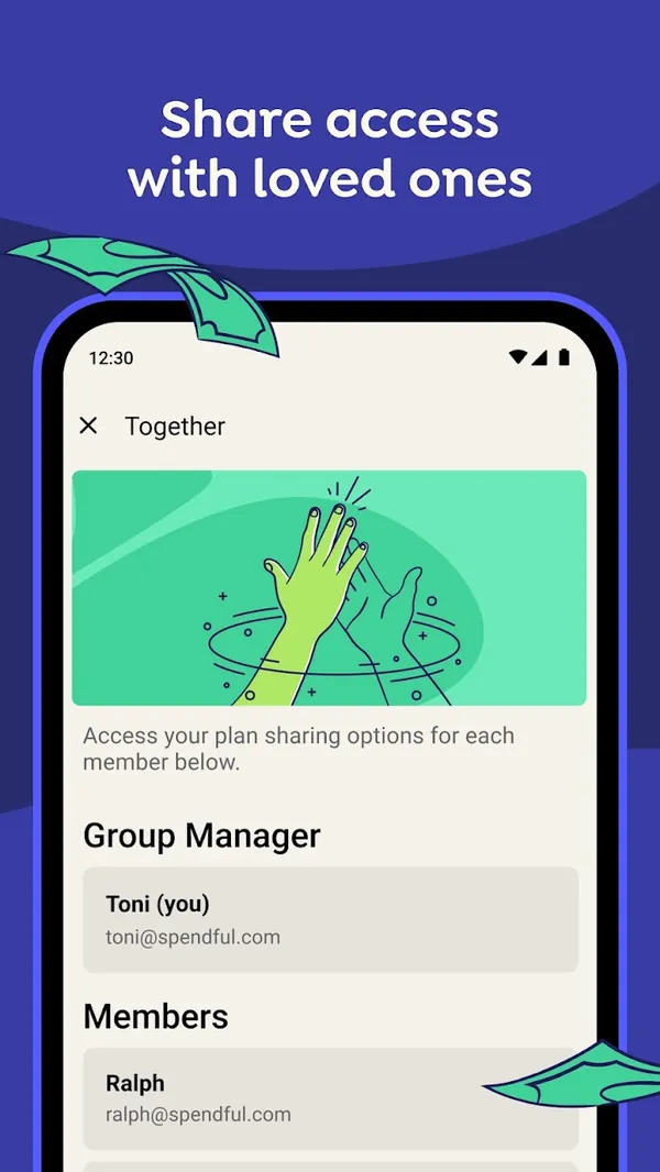 YNAB Google Play image of the Android Together screen