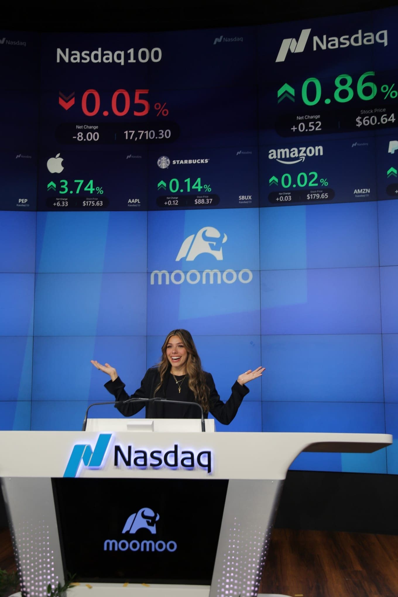 Taylor Price speaking on a panel at Nasdaq