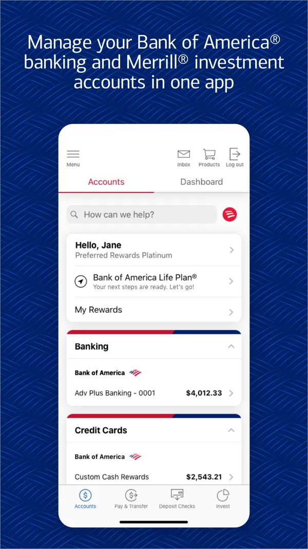 Bank of America App Store screenshot 1 of 1, from the listing as of Oct 24, 2026