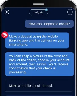 Erica answering how to deposit a check