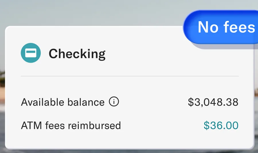Checking balance card