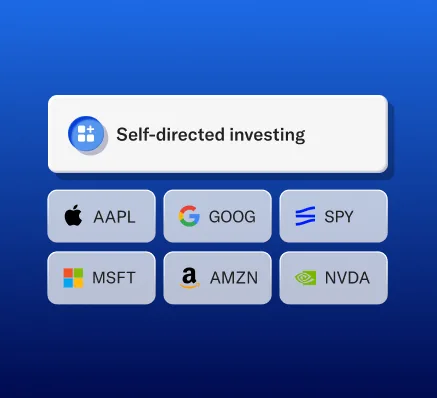 Self-directed investing ticker tiles