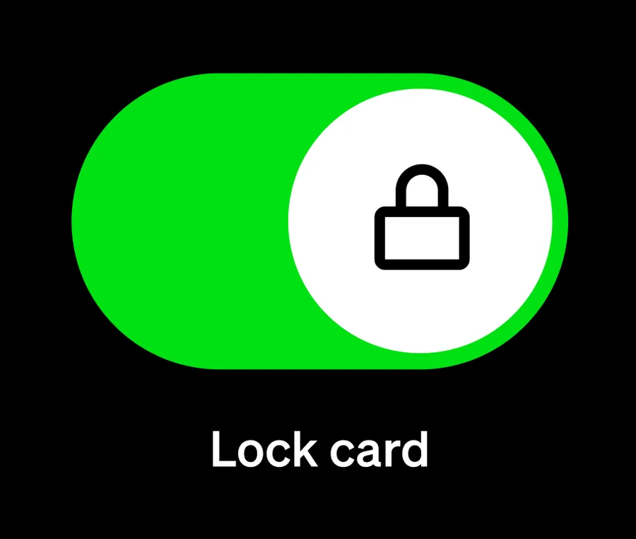 Cash App Lock card toggle
