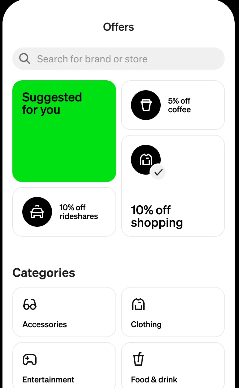 Cash App Offers screen