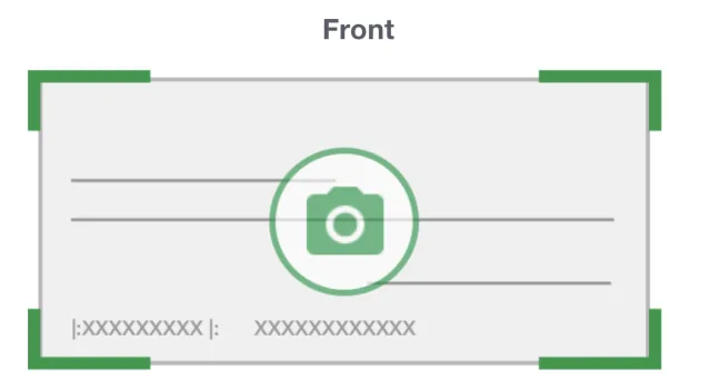 Front of check capture box