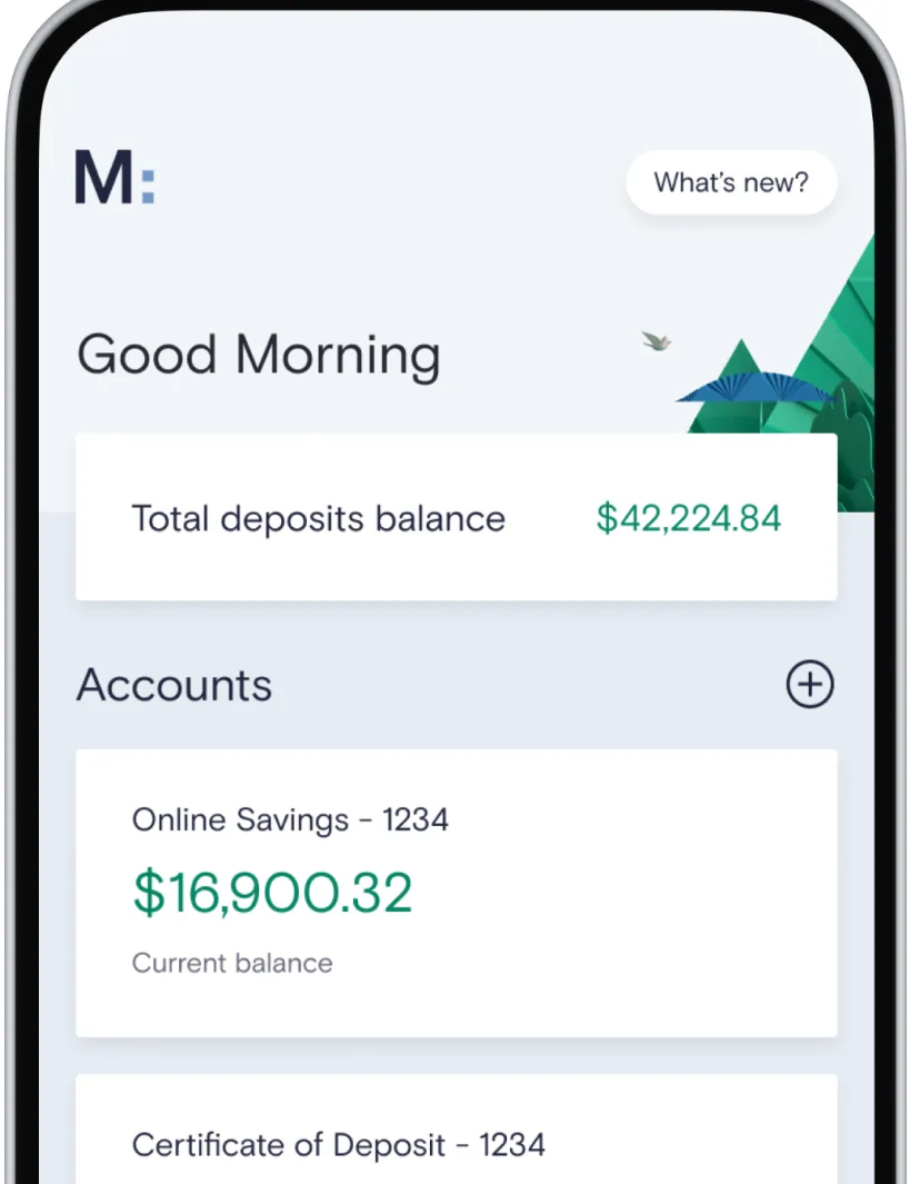 Marcus home screen with total deposits balance