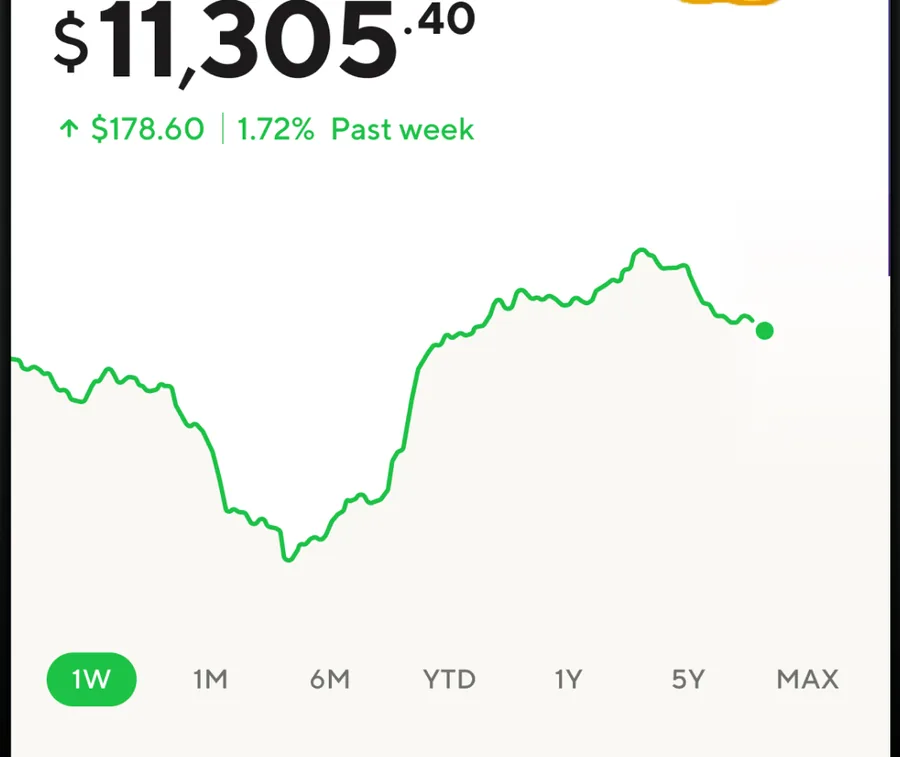 Portfolio performance chart