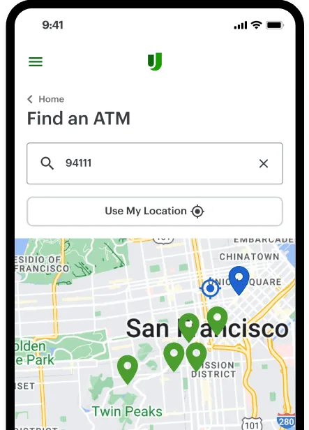 Upgrade Find an ATM map