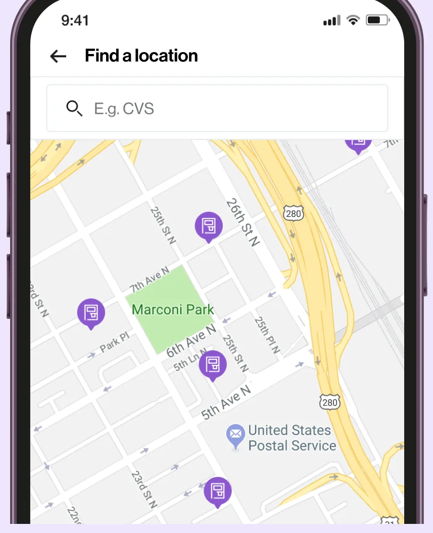 Varo find a cash deposit location map