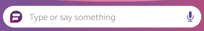 Fargo Type or say something input bar