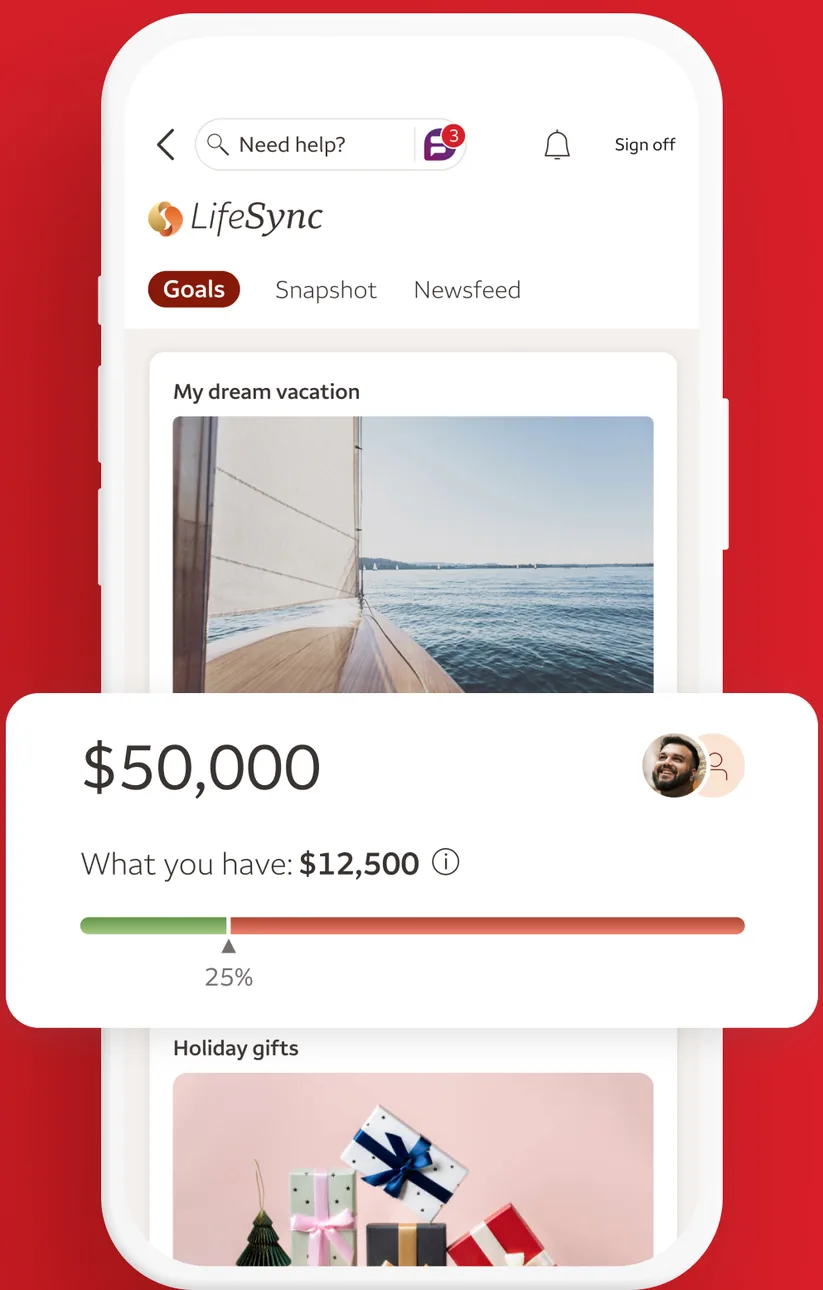 Wells Fargo LifeSync goal tracker