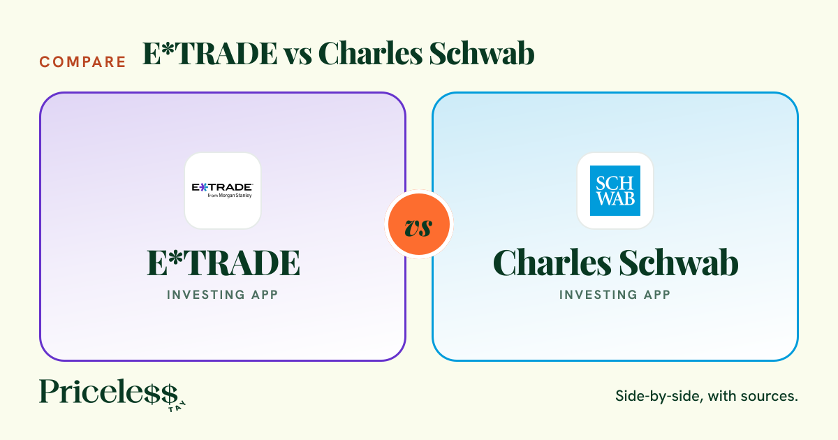 E*TRADE vs Charles Schwab (2026): Price, Fees and Features