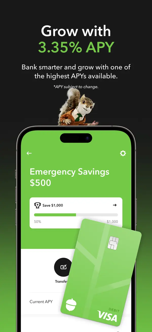 Acorns App Store screenshot 4 of 4, as of Oct 24, 2026