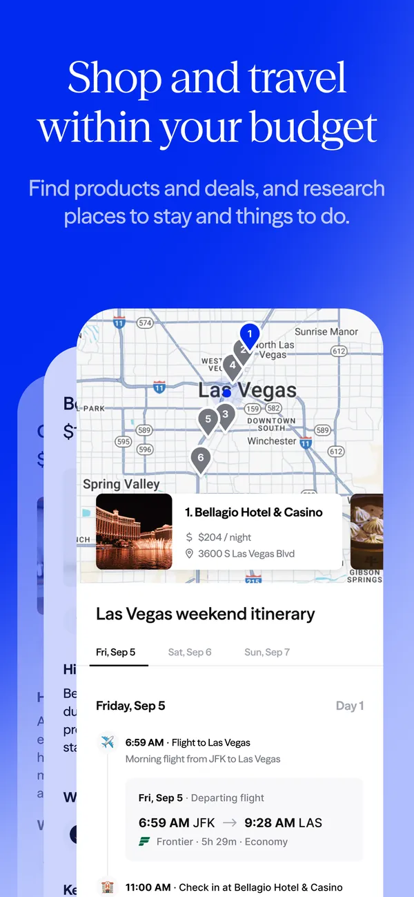 Albert App Store image of a travel itinerary