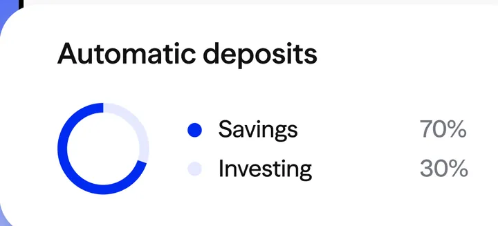 Albert automatic deposits split