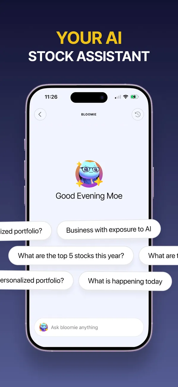 Bloom App Store image of the Bloomie chat
