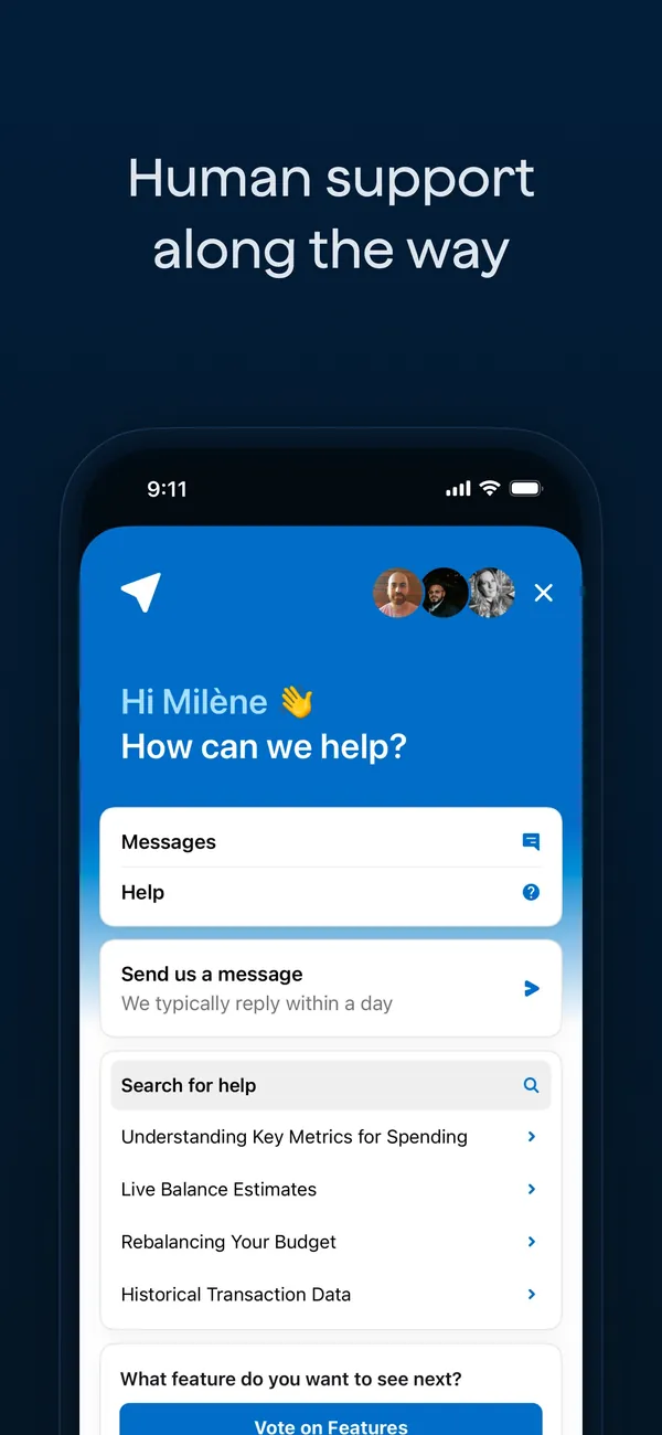 Copilot App Store image of the in-app help screen