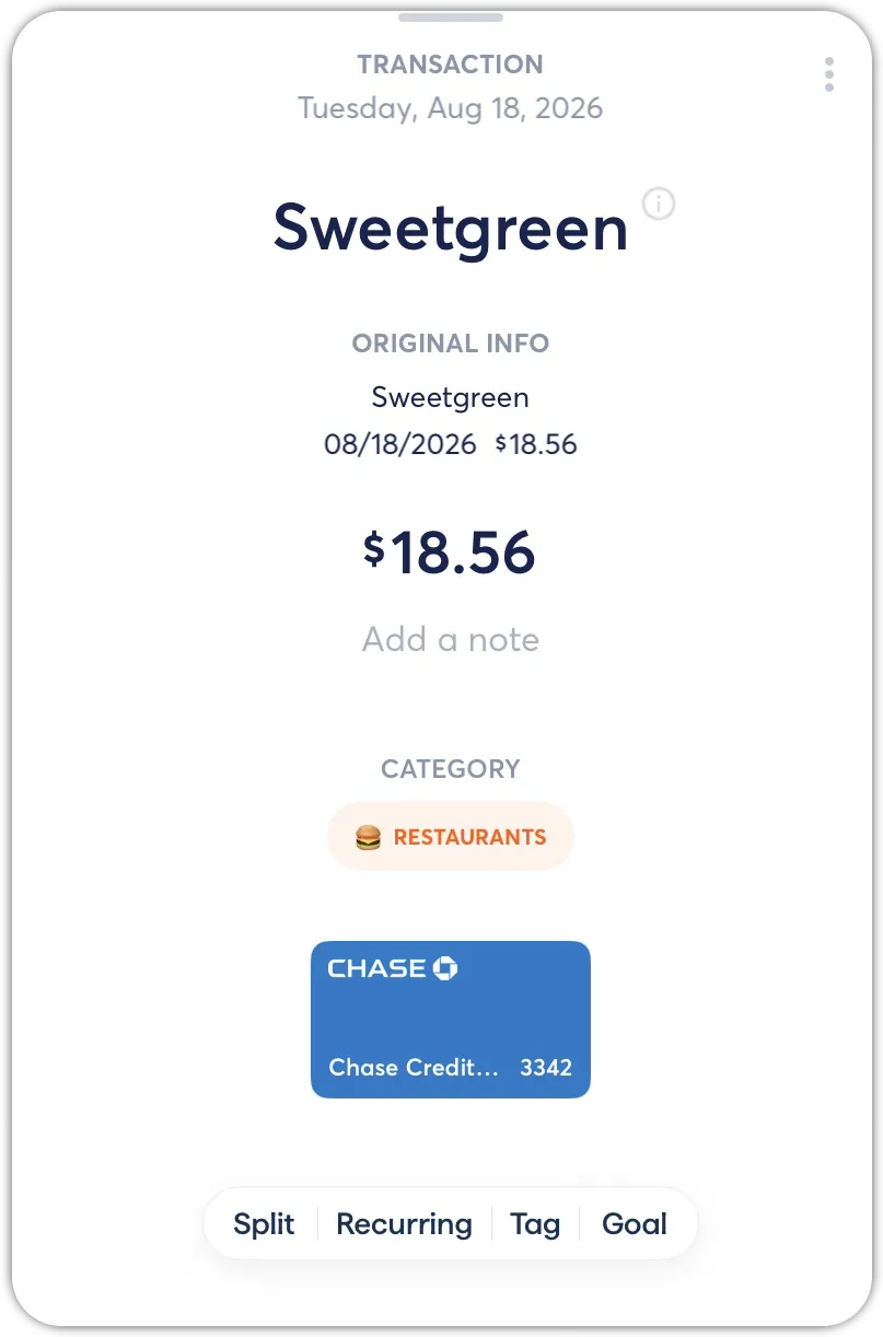Copilot transaction detail