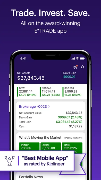 E*TRADE App Store screenshot 1 of 4
