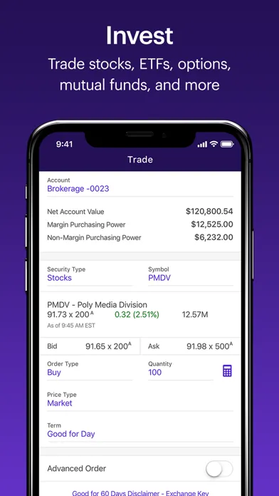 E*TRADE App Store screenshot 3 of 4