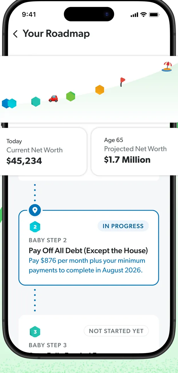 EveryDollar Your Roadmap screen