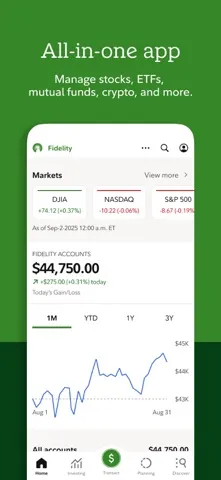 Fidelity Investments App Store screenshot 1 of 4
