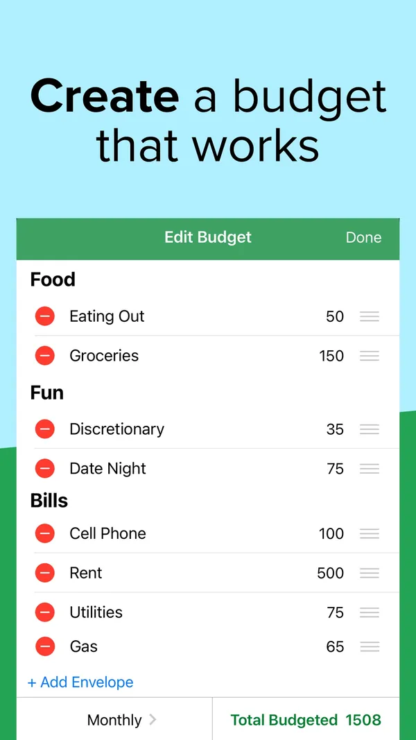 Goodbudget App Store image of Edit Budget