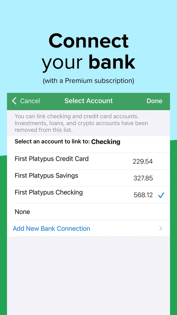 Goodbudget App Store image of Select Account