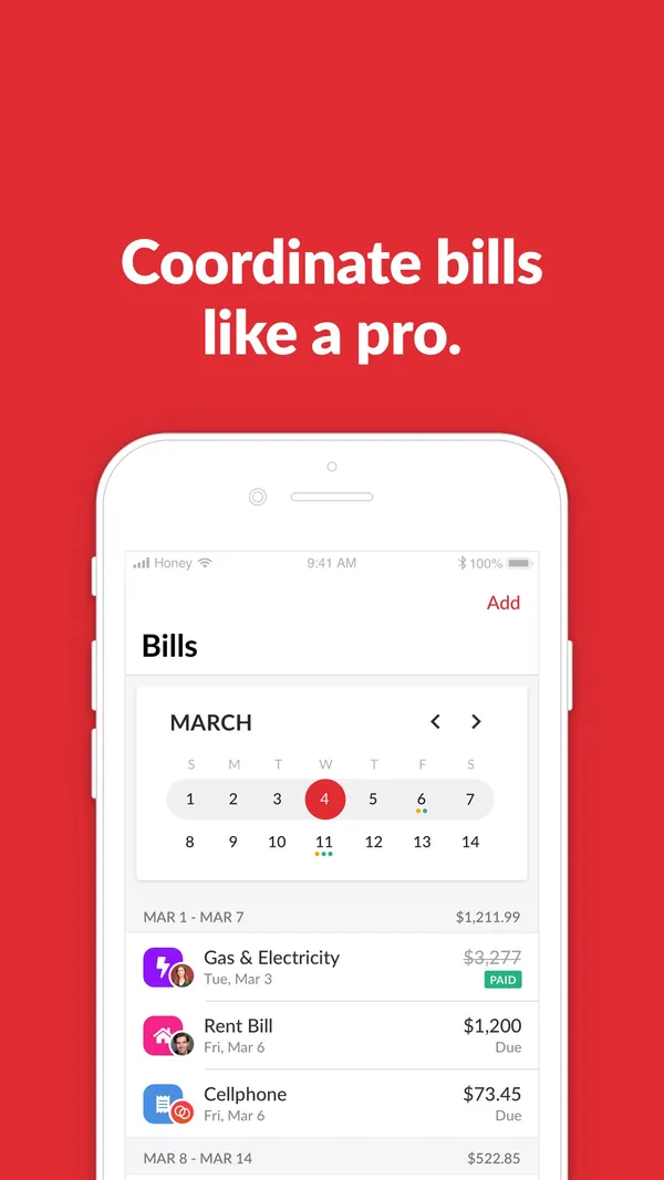Honeydue App Store image of Bills