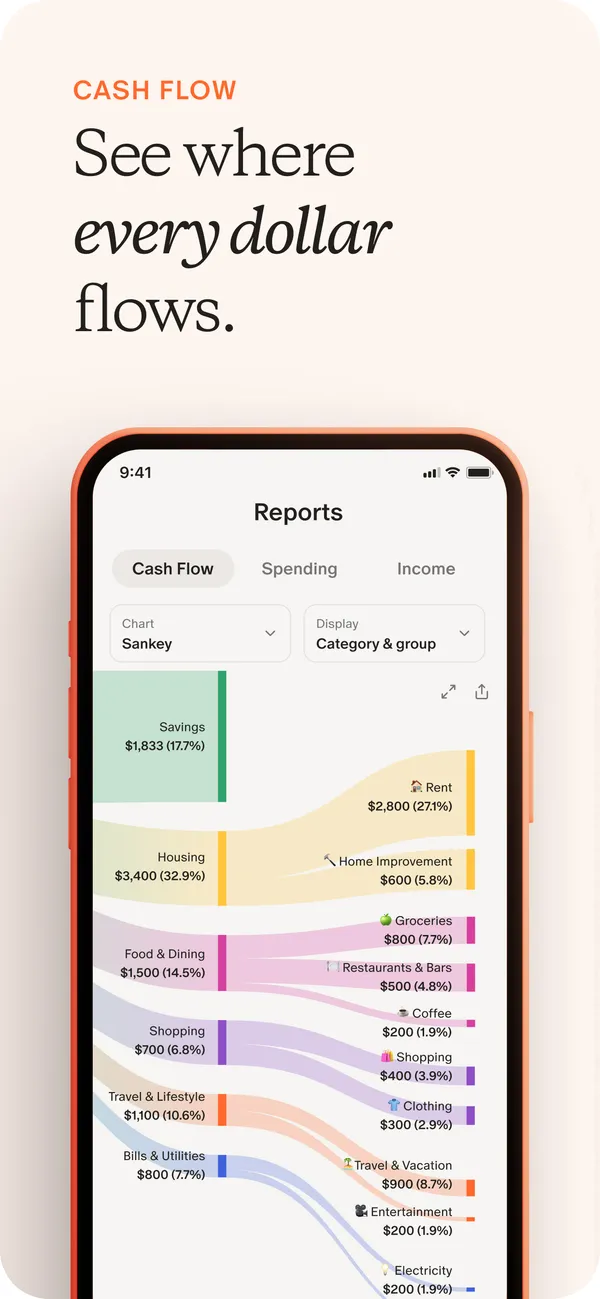Monarch App Store image of the Reports screen