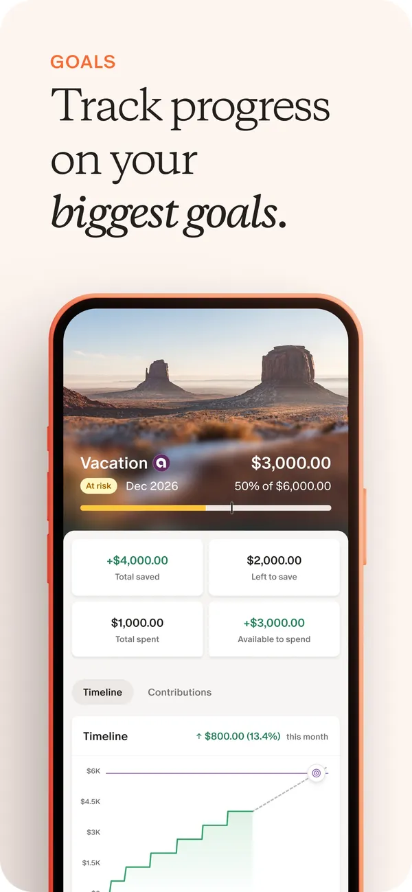 Monarch App Store image of a Vacation goal