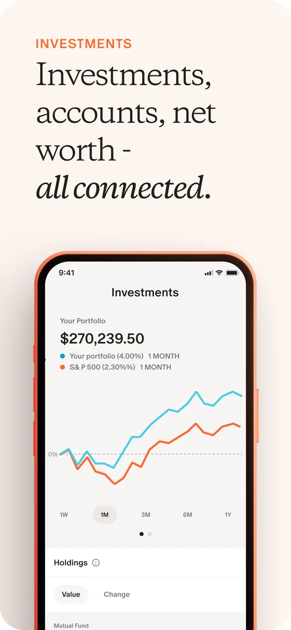 Monarch App Store image of the Investments screen
