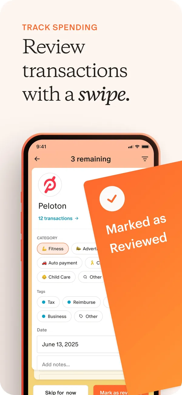 Monarch App Store image of transaction review