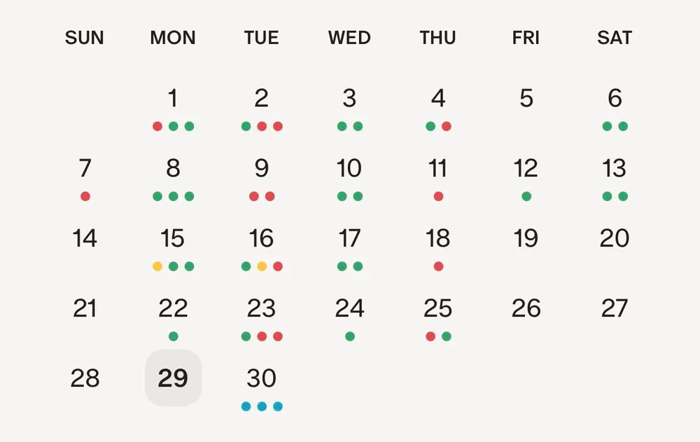 Monarch recurring calendar
