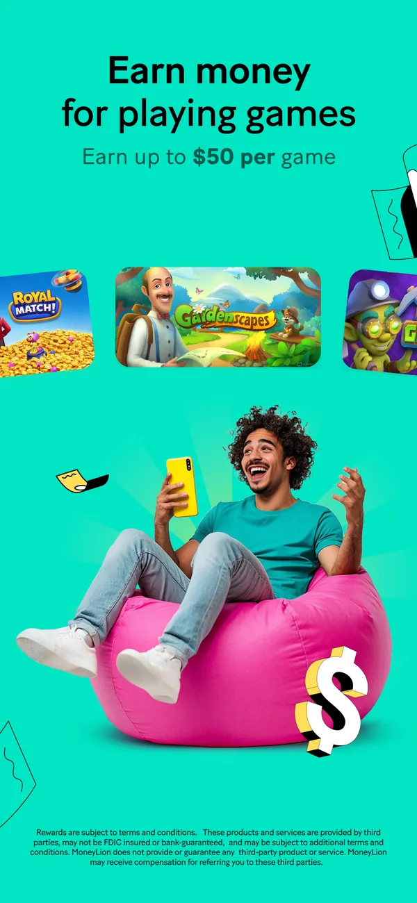 MoneyLion App Store image about playing games