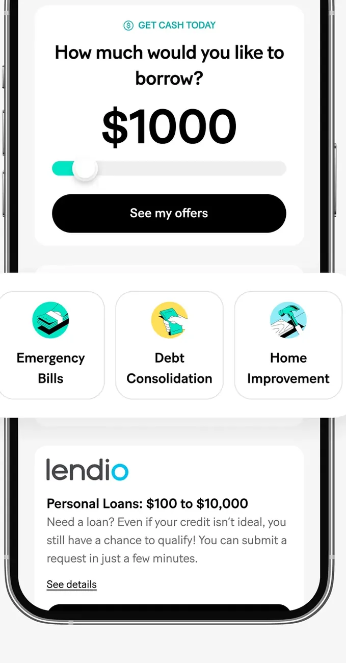 MoneyLion personal loan offers screen
