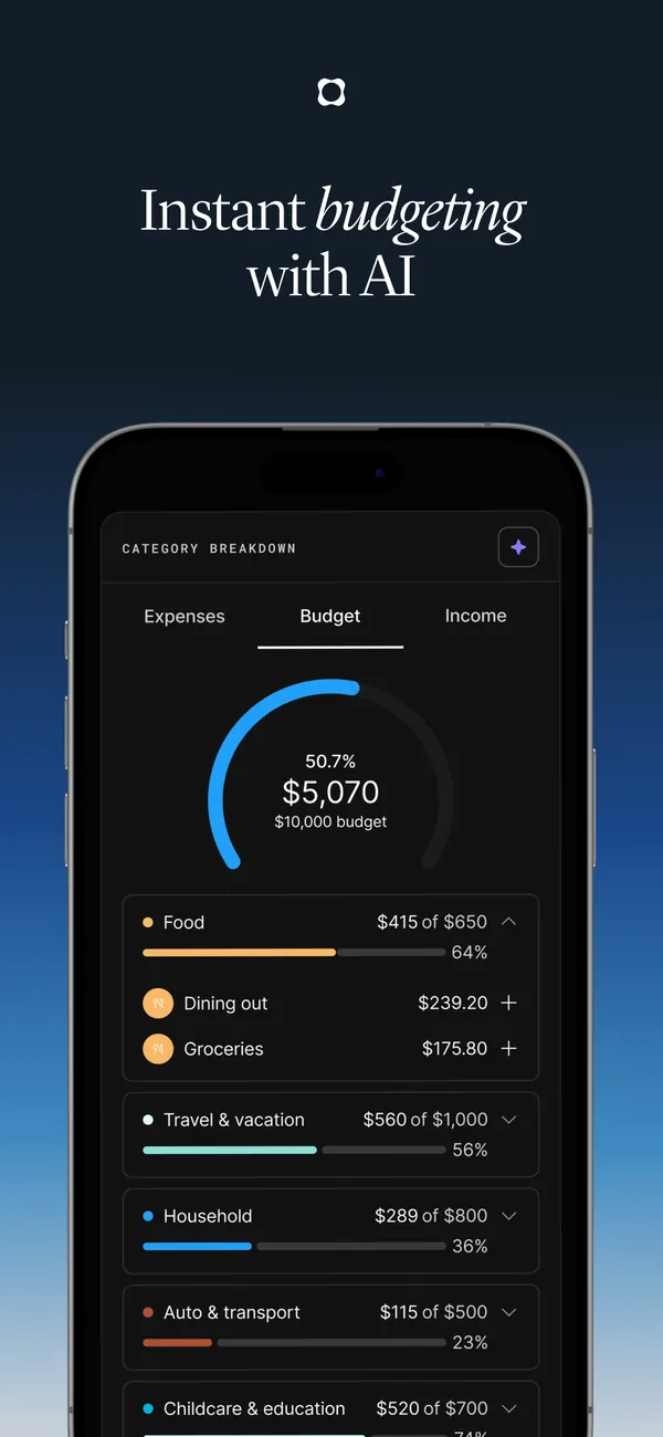 Origin App Store image of the budget