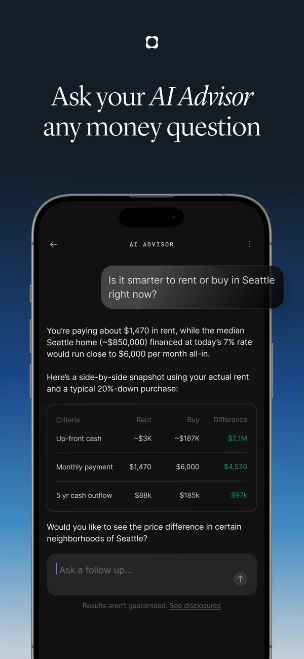 Origin App Store image of the AI Advisor