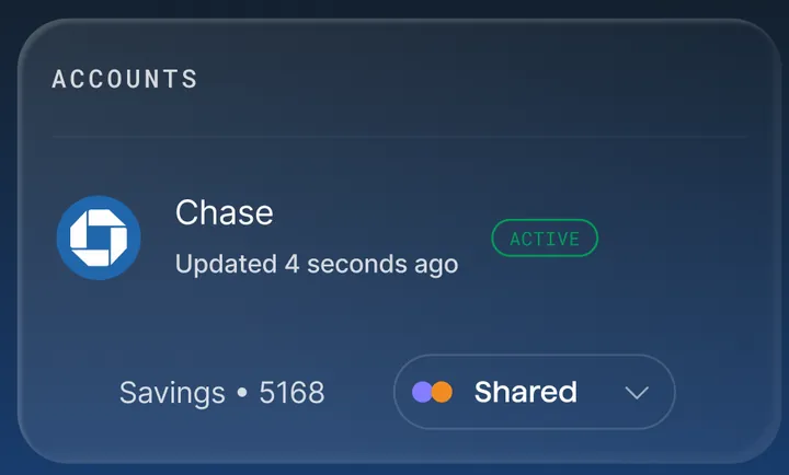 Origin account tagged Shared