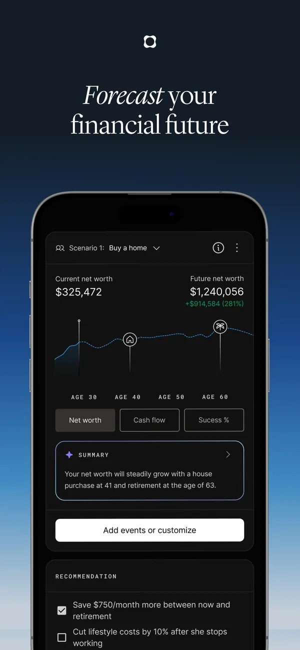 Origin App Store image of a forecast