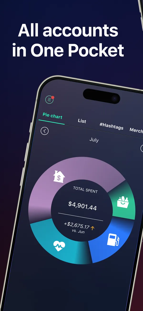 PocketGuard App Store image of a spending pie chart
