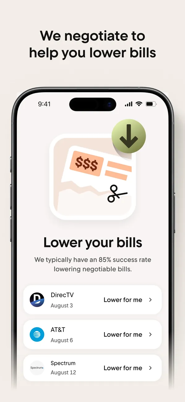 Rocket Money App Store image of Lower your bills